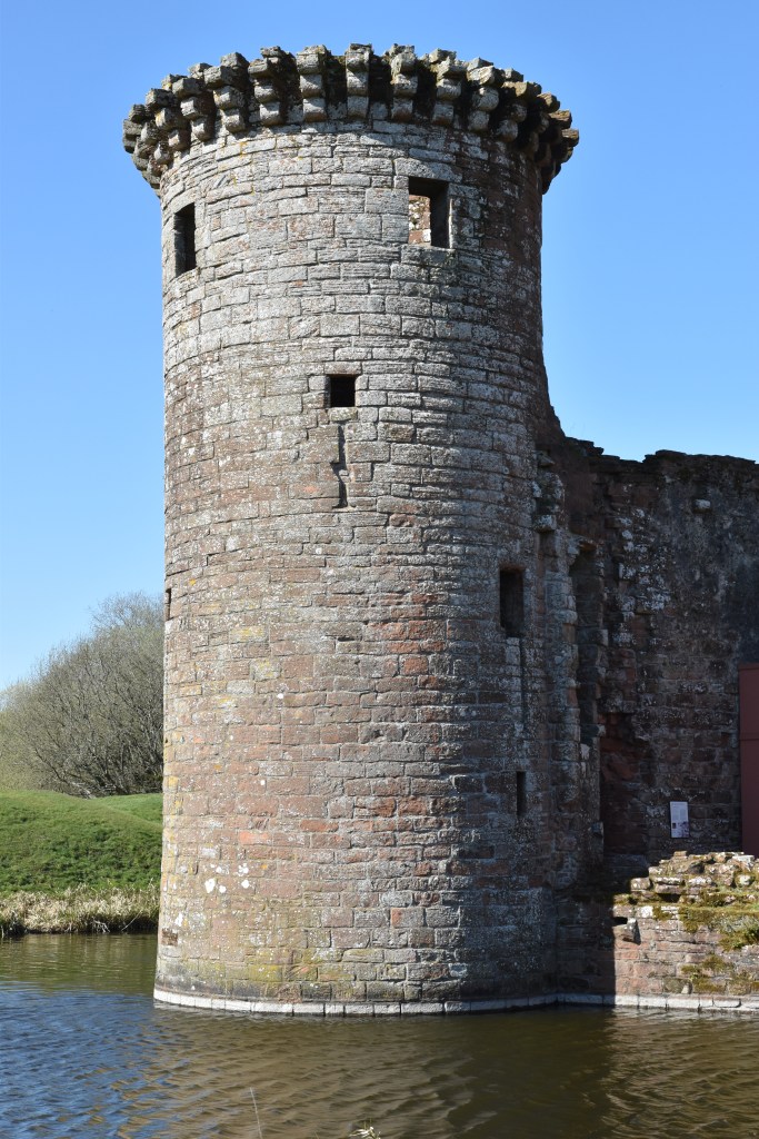 Close-up of south western tower, showing narrow windows