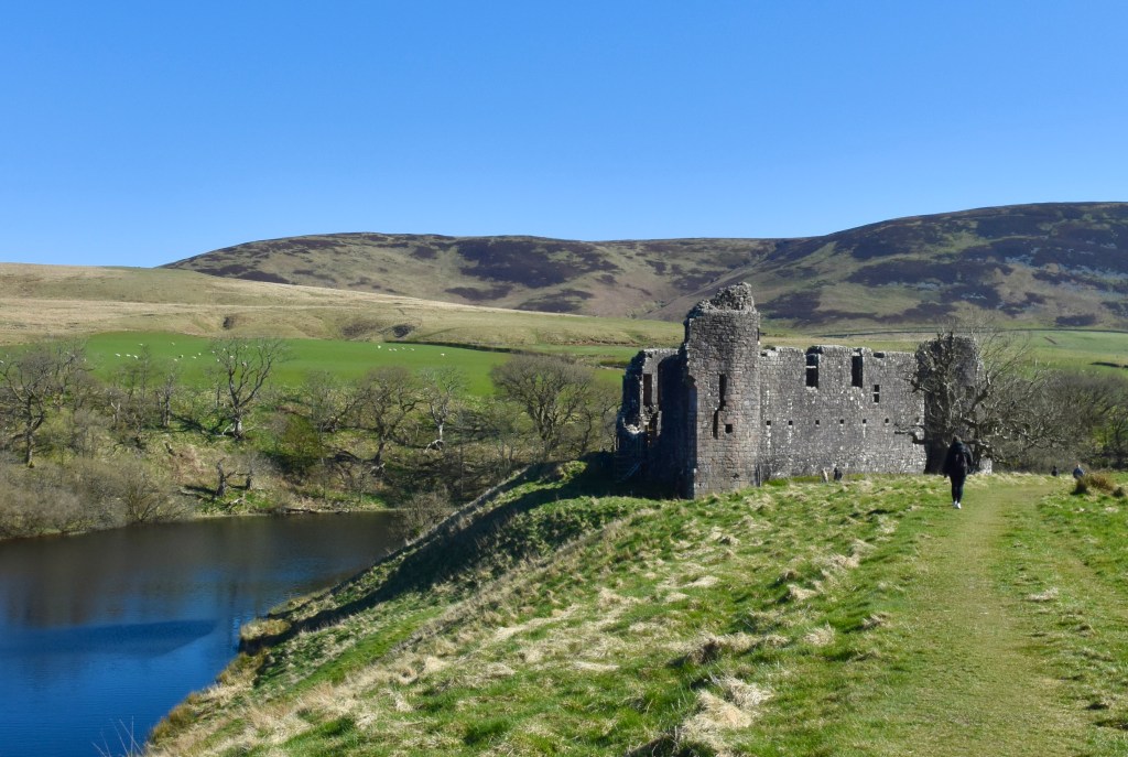 Morton Castle: a remote, picturesque ruin