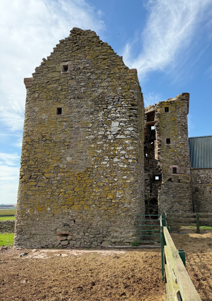 View from the south. Only two windows, both high up.
